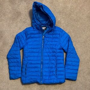 Lands' End Blue Synthetic Puffer Jacket